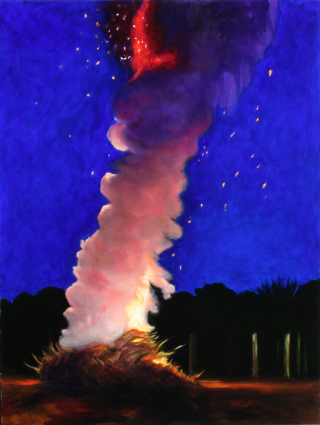 Fire, oil on canvas