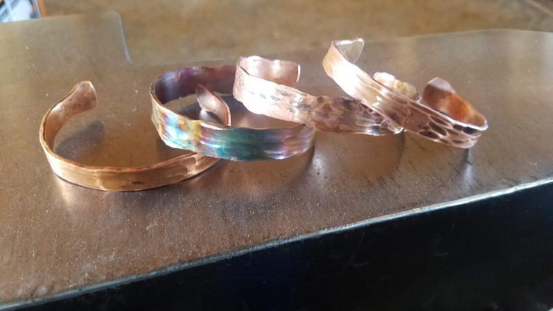 Hammered Copper Bracelets
