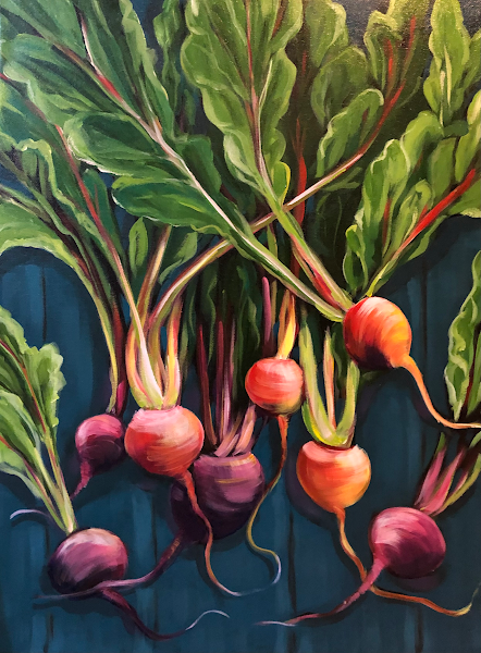 Beets, acrylic on canvas