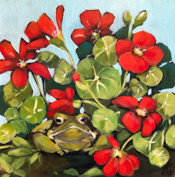 Froggy, acrylic on canvas