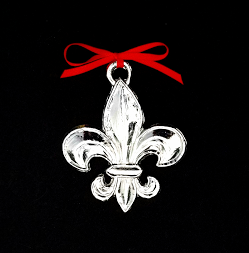 Fleur de Lis Ornament, cast pewter