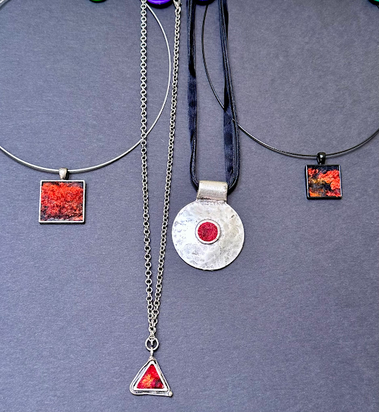 Felt Pendants - Handmade felt in various pendant shapes