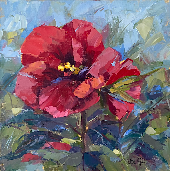 Flower, oil on canvas